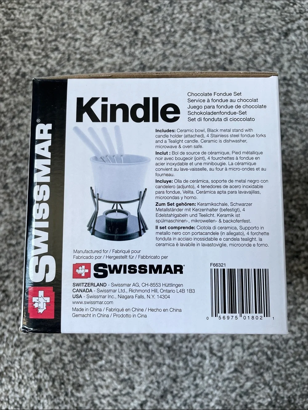 NIB Swissmar Chocolate Fondue Set.